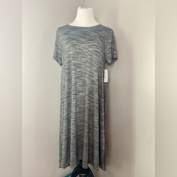 LuLaRoe Carly Dress Heather Gray - Picture 6 of 6